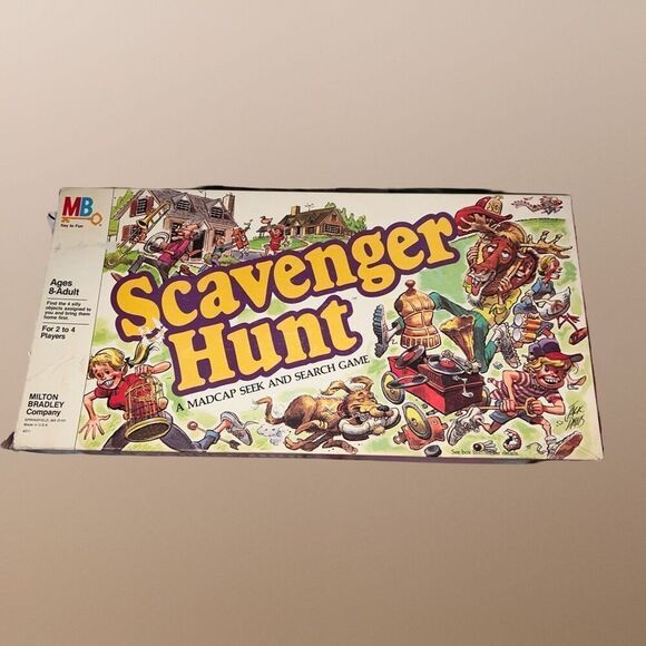 Vintage 1993 Vintage Scavenger Hunt Board Game Milton Bradley Complete - Picture 2 of 8